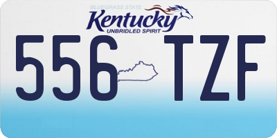 KY license plate 556TZF