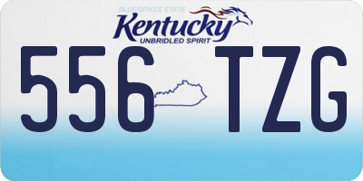 KY license plate 556TZG