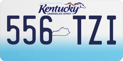 KY license plate 556TZI
