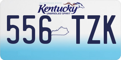 KY license plate 556TZK