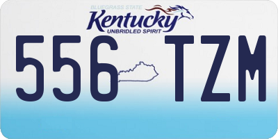 KY license plate 556TZM