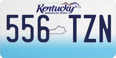 KY license plate 556TZN