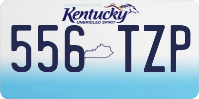 KY license plate 556TZP
