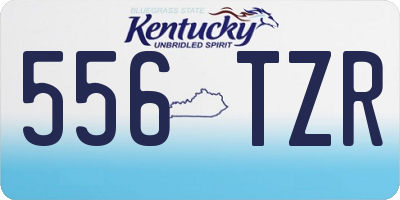 KY license plate 556TZR