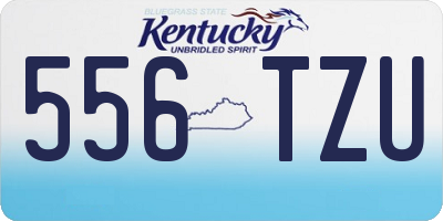 KY license plate 556TZU
