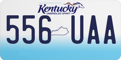 KY license plate 556UAA