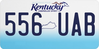 KY license plate 556UAB