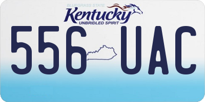 KY license plate 556UAC
