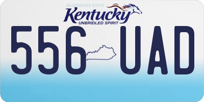 KY license plate 556UAD
