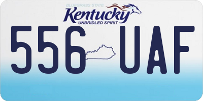 KY license plate 556UAF
