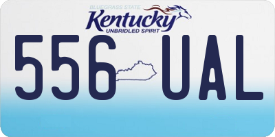 KY license plate 556UAL