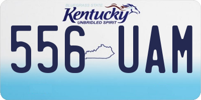 KY license plate 556UAM