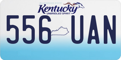 KY license plate 556UAN