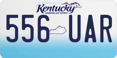 KY license plate 556UAR