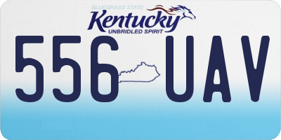 KY license plate 556UAV