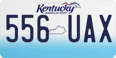 KY license plate 556UAX