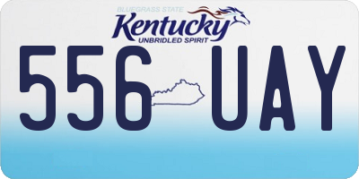 KY license plate 556UAY