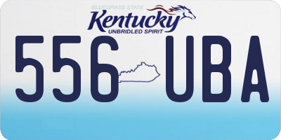 KY license plate 556UBA