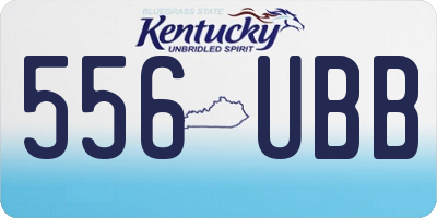 KY license plate 556UBB