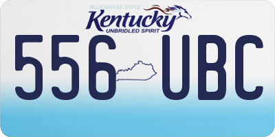 KY license plate 556UBC