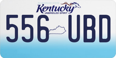 KY license plate 556UBD