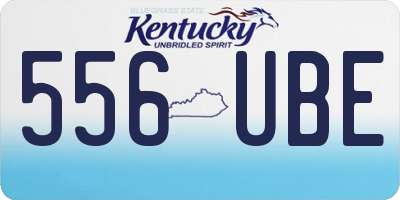 KY license plate 556UBE