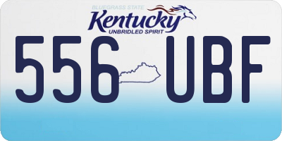 KY license plate 556UBF