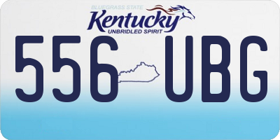 KY license plate 556UBG