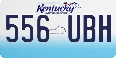 KY license plate 556UBH