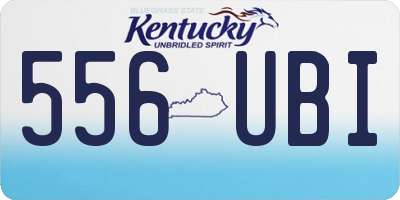 KY license plate 556UBI