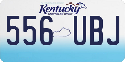 KY license plate 556UBJ