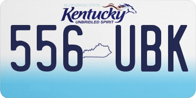 KY license plate 556UBK