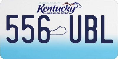 KY license plate 556UBL