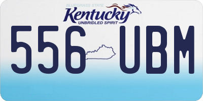 KY license plate 556UBM