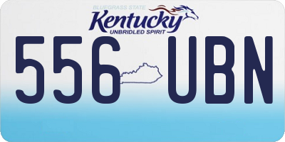 KY license plate 556UBN