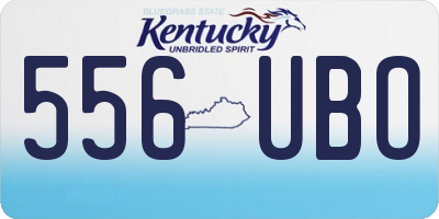KY license plate 556UBO