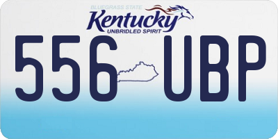 KY license plate 556UBP