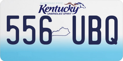 KY license plate 556UBQ