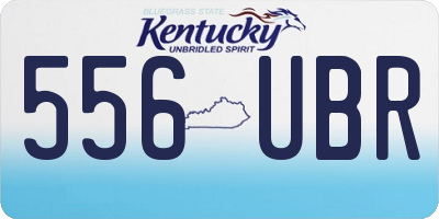 KY license plate 556UBR