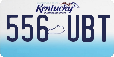 KY license plate 556UBT