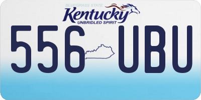 KY license plate 556UBU