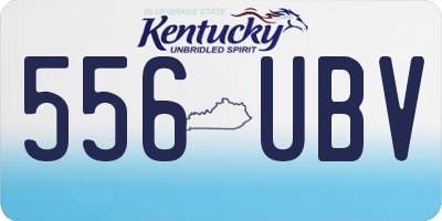 KY license plate 556UBV