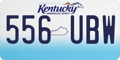 KY license plate 556UBW
