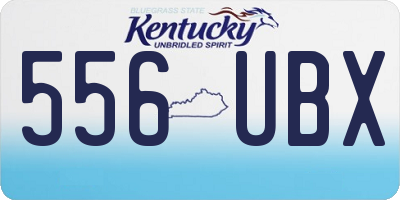 KY license plate 556UBX