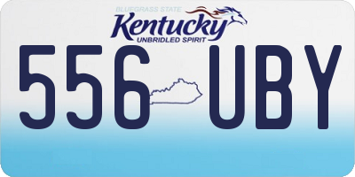 KY license plate 556UBY