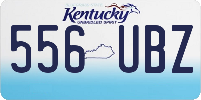 KY license plate 556UBZ