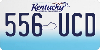KY license plate 556UCD
