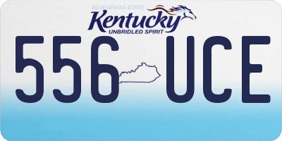KY license plate 556UCE