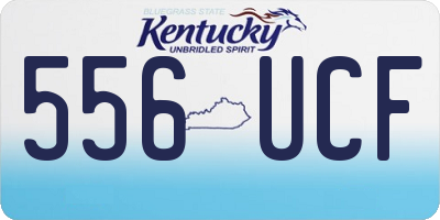KY license plate 556UCF