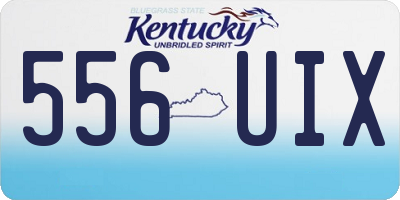 KY license plate 556UIX